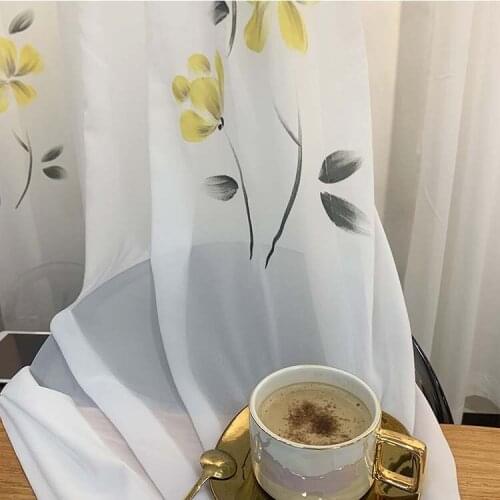 Pure Color Thick and Thin Chiffon Gauze Curtain Tulle Transparent Tulle Custom for Living Room Bedroom