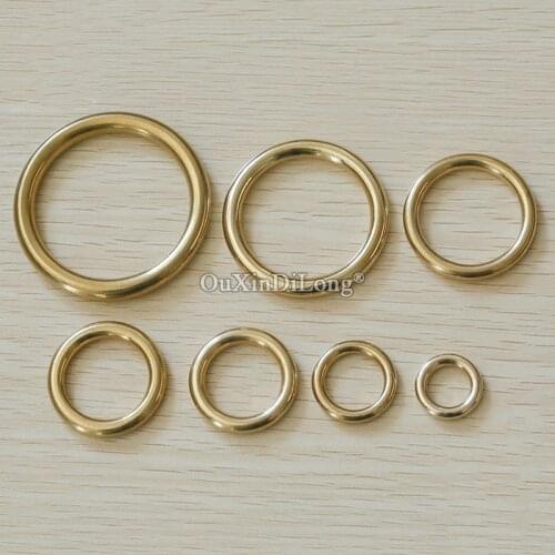 Wholesale 500PCS/LOT Antique Solid Seamless Copper Rings Bag Handbag Wallet Leather Buckle Ring Hardware Fittings DIY Hardware