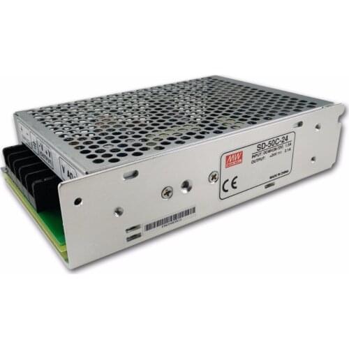 Original MEAN WELL converter SD-50C-24 Input 36~72VDC to Output 50W 2.1A 24VDC enclosed type converter
