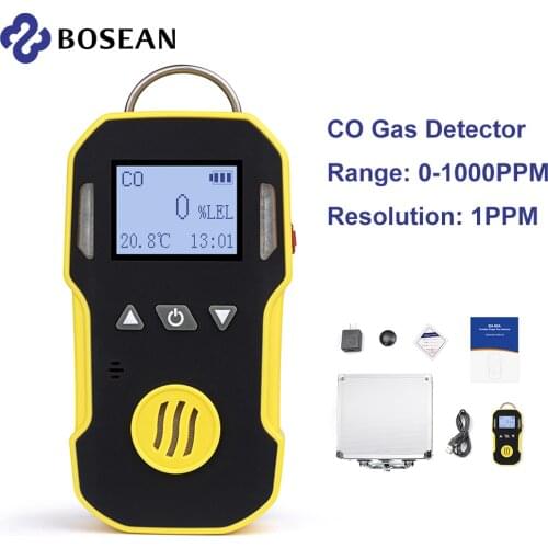 Portable Industry CO Gas Detector Carbon monoxide CO meter Water, Dust & Explosion Proof USB chargea 0-1000ppm CO meter