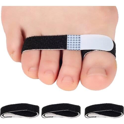 Portable Toe Separator Toes Stretcher Elastic Cloth Strips Hallux Valgus Stretchable Bent Toes Protector Correction Foot Care