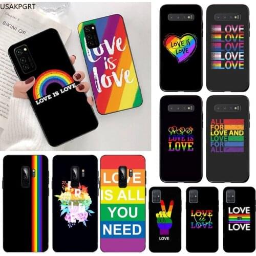Gay Lesbian LGBT Rainbow Phone Case for Samsung S20 plus Ultra S6 S7 edge S8 S9 plus S10 5G lite 2020