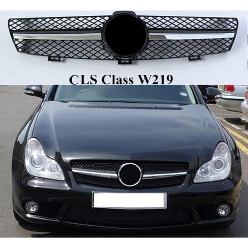 Car Style Black Mesh Grille For M-ercedes B-enz CLS Class W219 CLS500 SLS600 2004 2005 2006 2007 2008 2009 2010 Kidney Grille