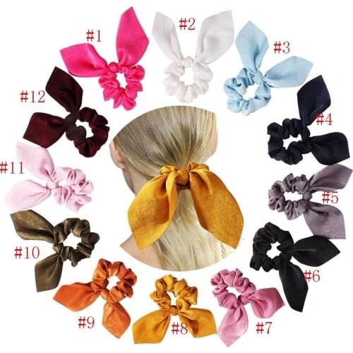 60pc/lot Velvet Hair Scrunchie Elastic Hair Bands Women Girls Hair Rubber Headwear Ponytail Holder Hair Accessories