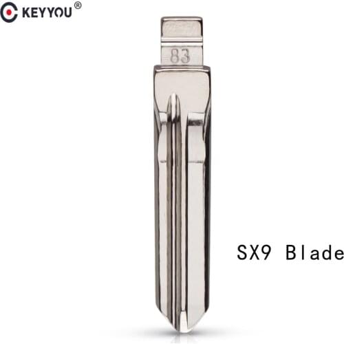 KEYYOU 83# Metal Replacement Flip Folding Remote Key Blade Uncut Car Key Blank For Peugeot Citroen SX9 Key Blade