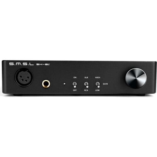 SMSL SH-8S Hi-Res Headphone Amplifier 6.35mm RCA XLR Balanced/Unbalanced Gain Adjustable SH8S Amp