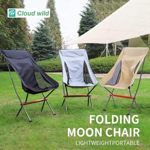 Ultralight Camping Chair With Pillow Portable Fishing Folding Chair With Carry Bag For Garden Outdoor Camp Beach Travel Recliner