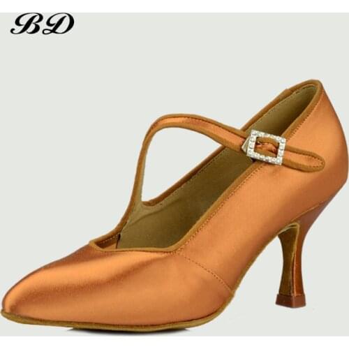 TOP Dance Shoes Modern GB Dance Ballroom Foxtrot Tango Brisk Dance BD 149 Cowhide Soft Sole Comfortable Wear-resistant GIFT BAG