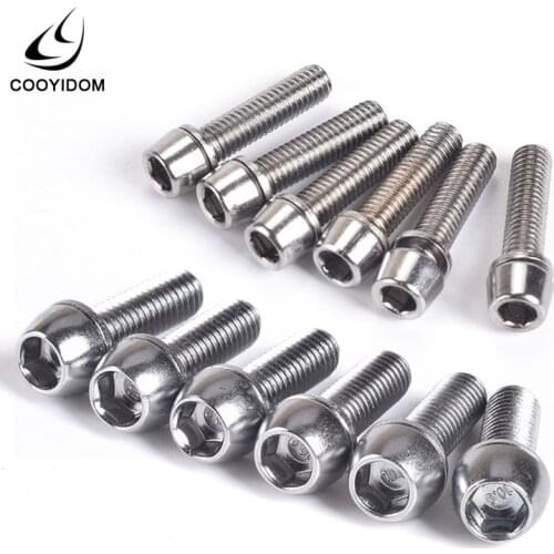 10PCS/lot Bicycle Handlebar Stem Screw M5/M6 Bike Handlebar Screw Aluminum Alloy Bolt Fixed Gear MTB Bicycle Accessories