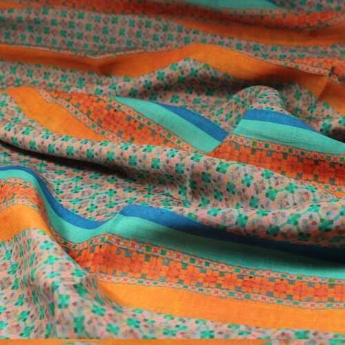 High quality pure ramie tissus Color stripe tissu Summer thin High-end clothing gowns and shirts fabric