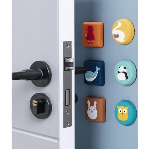 1PC Silicone Wall Protectors Door Handle Bumpers Stopper Table Corner Shockproof Buffer Guard Crash Pad Doorknob Silencer Mat