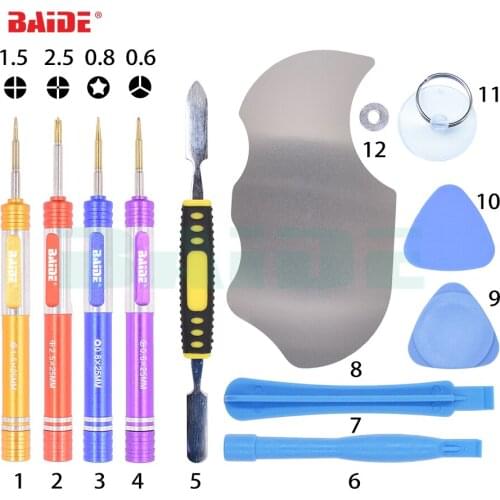 12 in 1 Mobile Phone Repair Tools Kit Spudger Pry Opening Tool Screwdriver Set for iPhone iPad Samsung Cell Phone Hand Tools Set