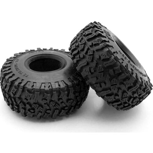2Pcs/Pair 1.9' Rubber Tires & Liner Sponge For 1/10 Rc Crawler Car (118mm*45mm)