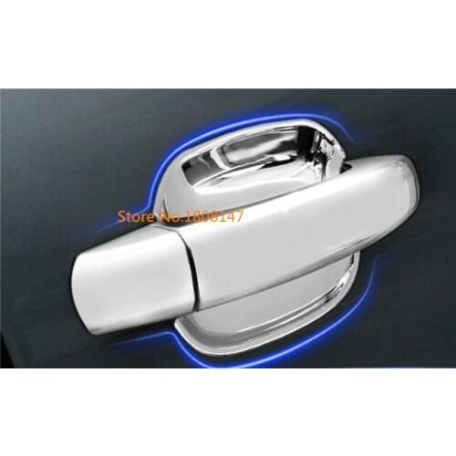 Car Detector Trims ABS Chrome External Door Bowl Stick Lamp Frame Parts Hood 4pcs For Audi Q5 2018 2019 2020