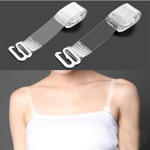 6 Pairs Silicone Buckle Bra Straps Belt Womens Elastic Transparent Silicone Bra Straps Adjustable Intimates Accessories
