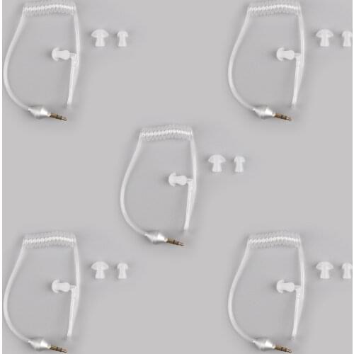 Artudatech 5Pcs 3.5mm Covert Acoustic Tube Anti Radiation Radio Security Agent Earpieces
