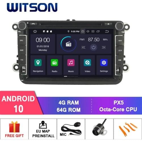 WITSON Android 10.0 IPS HD Screen for VOLKSWAEN POLO GOLF 5 GOLF 6 GPS CAR DVD 4GB RAM 64GB Octa Core+1024x600+DVR/WIFI+DSP+DAB