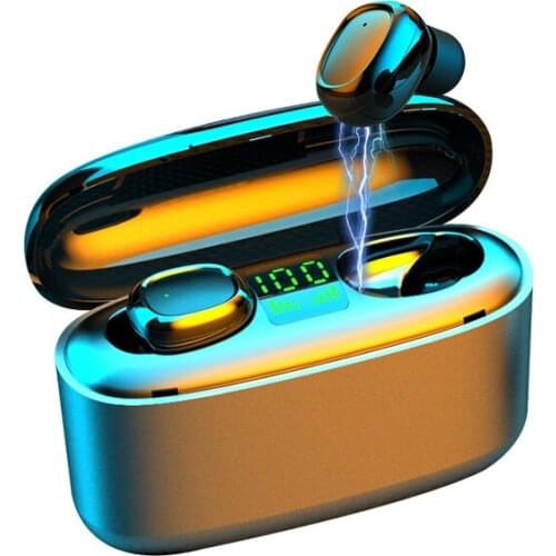 Wireless Headsets TWS Bluetooth Earphones V5.0 Touch Control Sport Waterproof 3500mAh Charging Box With Mic Headset Earbuds