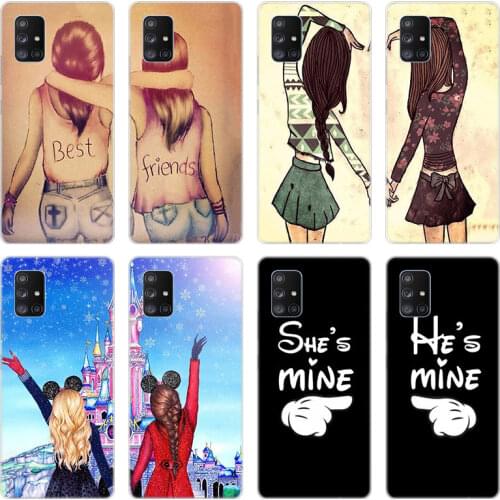 Best Friends Forever Together Soft Case for Samsung Galaxy A10 A21 A30 A50 A70 S A20 E A40 A01 A11 A31 A41 A51 A71 A81 A91 Cover