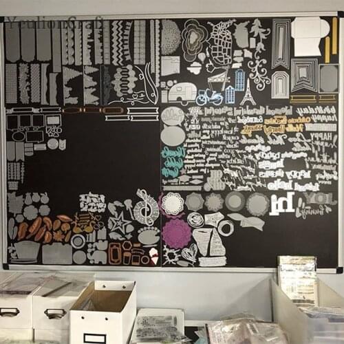 Chzimade Metal Cutting Dies Storage Big Round Circle Dies For Background Card Making Scrapbooking Rubber Magnetic Sheet