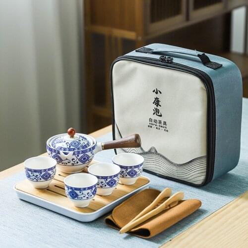 Flowers Exquisite Stone Grinding Shape Tea Set Handmade Tea Pot Cup Set Chinese Tea Ceremony Gift GungFu Tea Cup Teaware Gifts