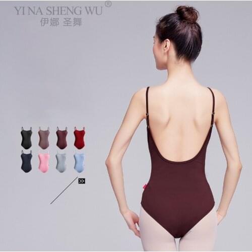 Ballet Leotards For Women Adult Dance Camisole Gymnastics Leotards Clothes Sexy Halter Strap Leotard Ballet Practice Costumes