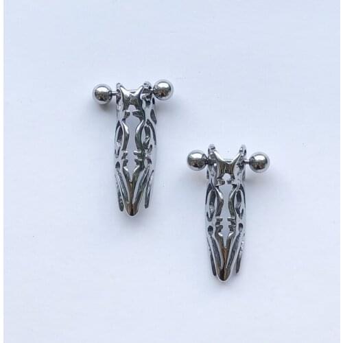 1 / 2 Pc Hollow Out Pacifier Bar Ring Surgical Steel Animal Ring Pacifier Ring Barbell Body Piercing Jewelry Women Punk Jewelry