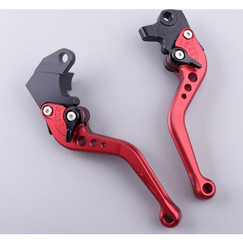 1 Pair CNC Short Brake Clutch Levers 6 Position Adjustment Accessory Motorcycle Red Fit for YAMAHA YZF R125 2008 2009 2010 2011