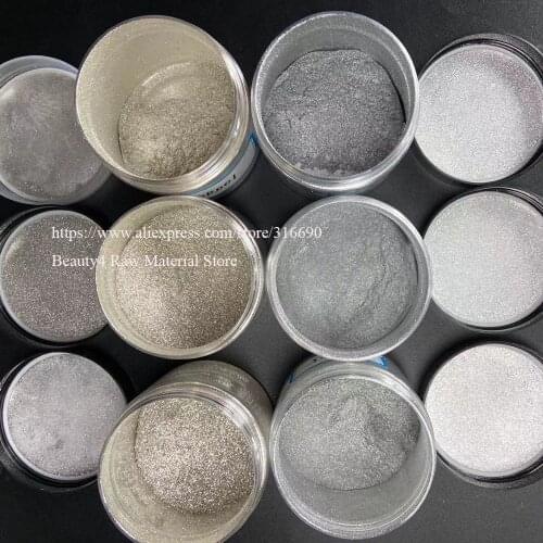 Cosmetic Ultra-fine Metallic Silver Powder for Eyeshadow Lips Makeup Dye DIY Resin Crafts Soap Making Slime Bath Bomb Painting