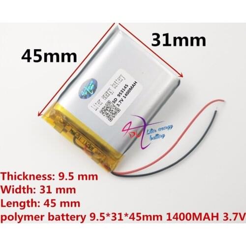953145 3.7V 1400mAh high-capacity lithium polymer battery battery GPS mobile power batteries