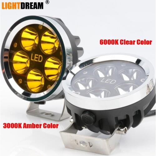 Mini 4" inch 50W Round Led Driving Lights For 4x4 off road lights 6000K White 3000K Amber Fog Driving beam x1pc