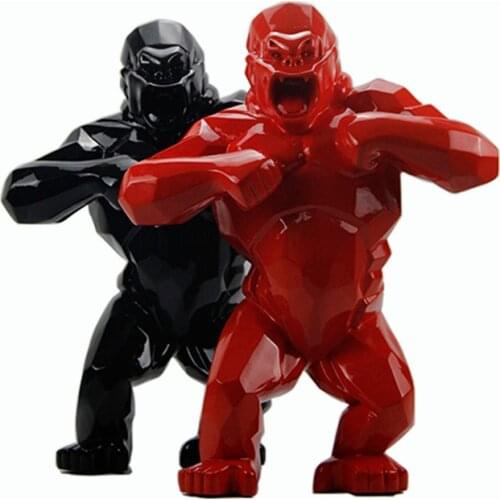 2020New Monkey King Kong Living Room Decoration Gorilla Sculpture Geometric Modern Statue Birthday Gift For Wedding Collectible