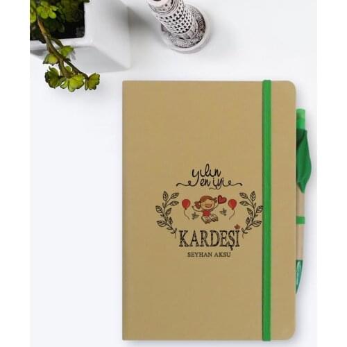 Personalized The Year 'S Best Brother Notebook and Seeded Pen Gift Set-1