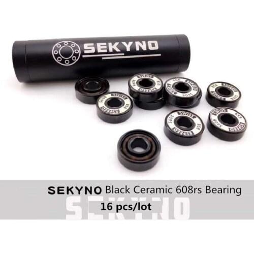 Competition Level Black Ceramic speed skating bearing with BSB SWISS 608rs high speed self lubricated oil free Marathon Skating