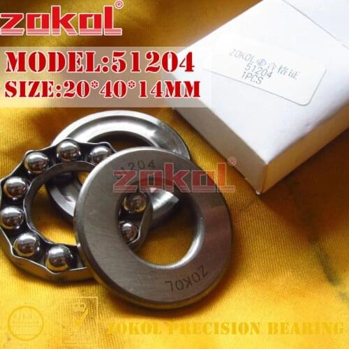 ZOKOL bearing 51204 Thrust Ball Bearing 8204 20*40*14mm