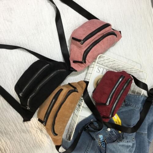 Fashion Waist Fanny Pack Women Solid Belt Zipper Waist Bag Chest Tote Purse Bags Black Brown Pink Wine Red