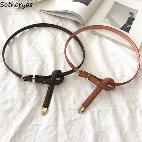 Belts Women Retro Simple Solid Waist Korean Style High Quality Female All-match Leisure Accessories Harajuku Belt Womens Trendy