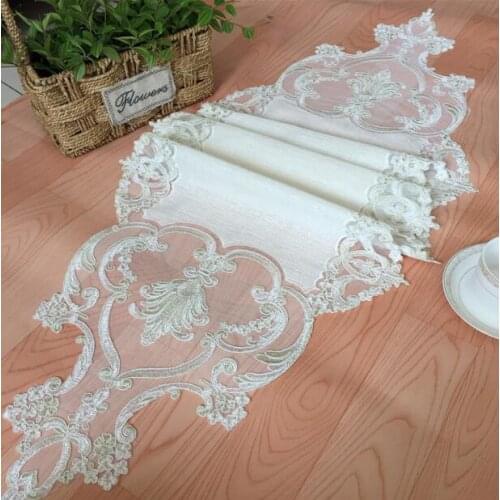 Luxury European Lace Oval Tablecloth Living Room Study Bedroom Coffee Satin Table Cloth Hotel Villa Banquet Party Decoration