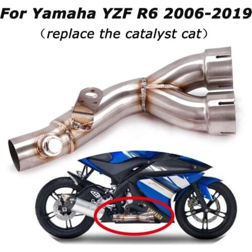 Slip for Yamaha YZF R6 2006-2019 Middle Link Connect Pipe Delete Replace Catalyst Cat Stainless Steel