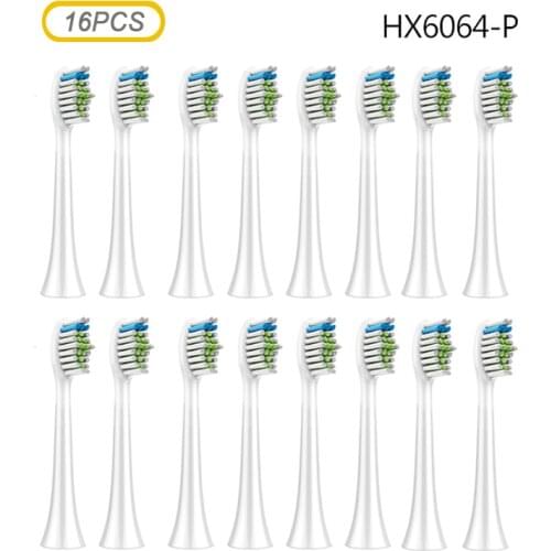 16pcs HX6064P electric toothbrush heads Replacement for Ph Sonicare diamond clean HX6780 HX9044 HX9024 hx6710 hx6930 hx6511
