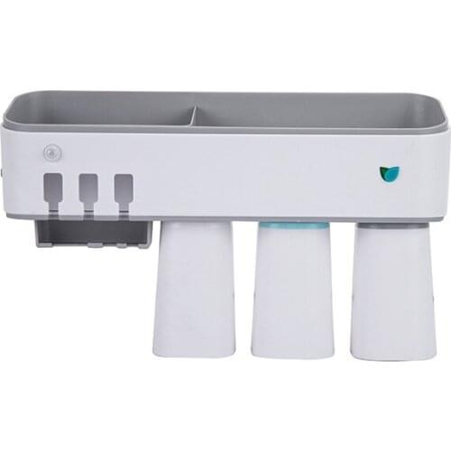 Intelligent No Punching Toilet Ultraviolet Disinfection Mouthwash Cup Storage Toothbrush Shelf