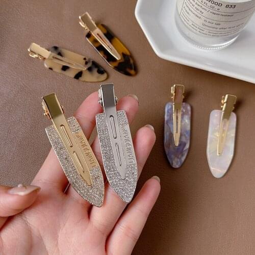 Origin Summer Fashion Multiple Rainbow Printing Barrettes for Women Colorful Pattern Geometric Hair Clip Accessories Headwear