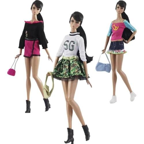 1/6 Cosplay Outfits for Barbie BJD Clothes FR Kurhn Long Sleeve Doll Dresses Daily Wears 11.5" Dolls Playhouse Accessories Gifts