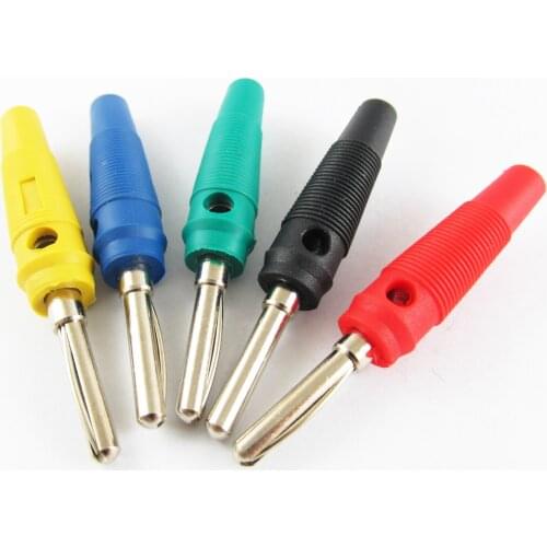 10 sets 5 colors High quality Free Solder Brass 4mm Banana Plug Test Adapter Item No.: 23-0029