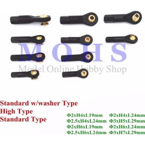 10pcs/lot heavy duty ball and roller link M2/2.5/3 w/washer rc airplane boat car ball linkage ball joint push pull roller link
