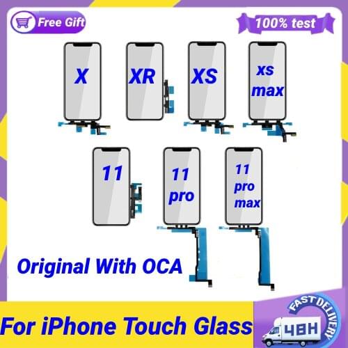 5pcs Original Touch Screen Digitizer For iPhone X XS XR XS Max Outer Glass Touch Panel Replacement For iphone 11 11pro max
