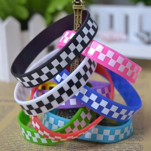Trendy Charms 5pcs Mosaics Color Mixed Silicone Bracelets Fashion Wristbands Party Sport Wrist Band