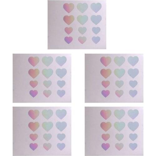 5Pcs Colorful UV Epoxy Resin Fillings Cloud Heart Stickers Resin Mold Decor DIY