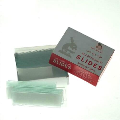 50 Piece Biological Microscope Glass SlidesExperiment Instrument Secondary School Teaching Instrument Laboratory Supplies