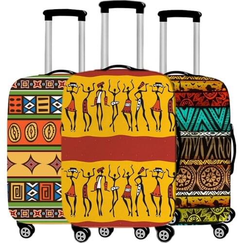 Afro Lady Girl Print Luggage Cover Brown Women / Africa Beauty Princess Suitcase Covers Elastic Travel Trolley Case Cover